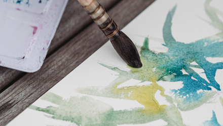 Trendthema Granulierende Aquarellfarben