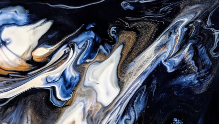 RESIN Kunst - Pouring mit eingefärbtem Gießharz