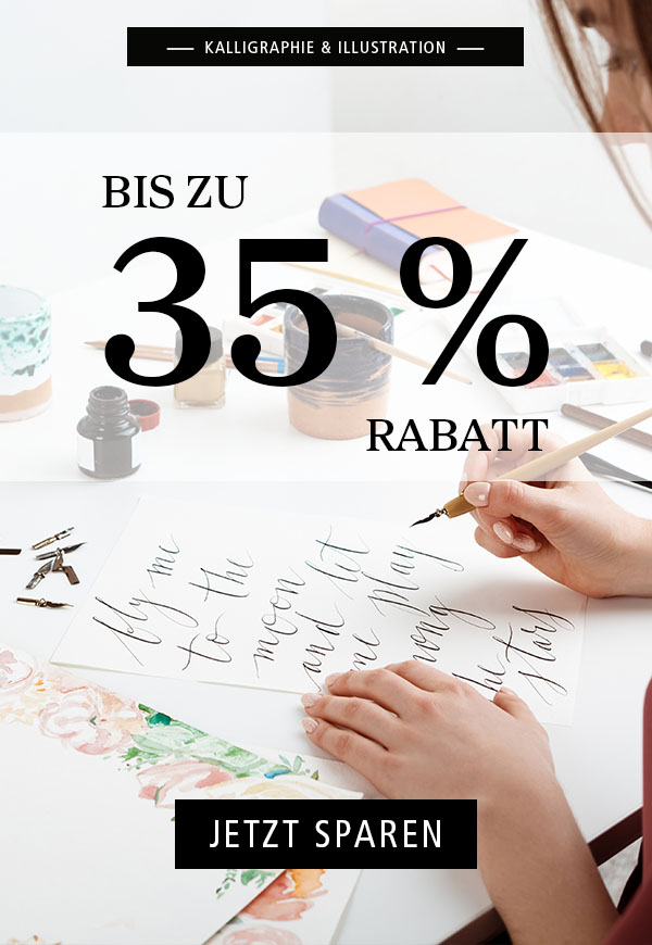 Alles für moderne Kalligraphie & Illustration- bis zu 35% Rabatt